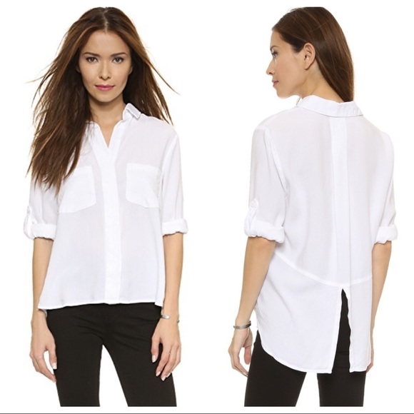 Bella Dahl Overdyed Split Back Button Down Sz XS - Picture 7 of 8